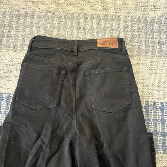 Sezane Wide Leg high rise Jean- black - Picture 3 of 4